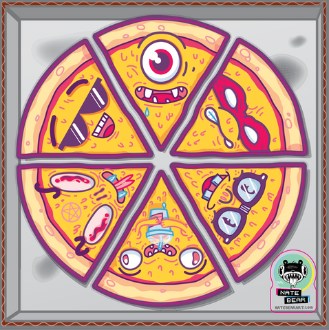 Pizza Pals - Pizza Pie Faces Sticker Sheet